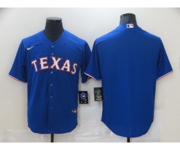 Men's Texas Rangers Blank Blue Stitched MLB Cool Base Nike Jersey