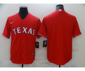 Men's Texas Rangers Blank Red Stitched MLB Cool Base Nike Jersey