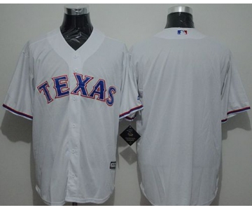 Men's Texas Rangers Blank White New Cool Base Stitched MLB Jersey
