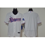 Men's Texas Rangers Blank White Stitched MLB Flex Base Nike Jersey