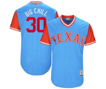 Men's Texas Rangers Nomar Mazara Big Chill Majestic Light Blue 2017 Players Weekend Authentic Jersey