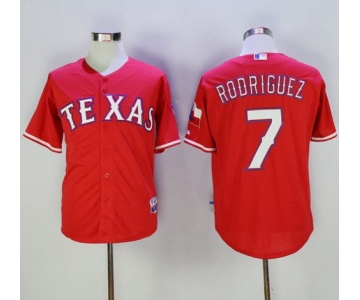 Rangers #7 Ivan Rodriguez Red Cool Base Stitched MLB Jersey