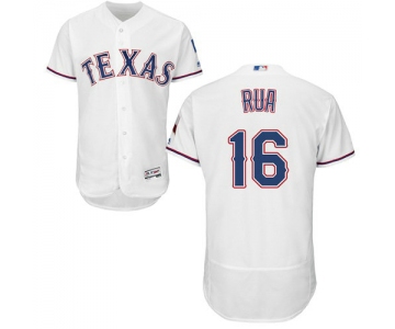 Texas Rangers #16 Ryan Rua White Flexbase Authentic Collection Stitched Baseball Jersey