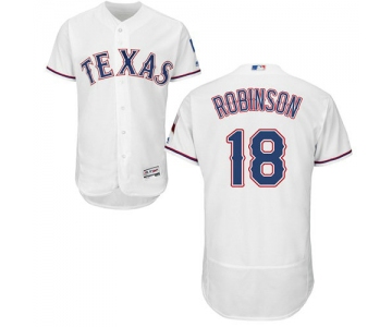 Texas Rangers #18 Drew Robinson White Flexbase Authentic Collection Stitched Baseball Jersey