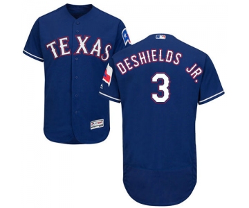 Texas Rangers #3 Delino DeShields Jr. Blue Flexbase Authentic Collection Stitched Baseball Jersey