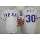 Texas Rangers #30 Neftali Feliz 2014 White Jersey