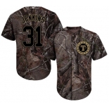 Texas Rangers #31 Ferguson Jenkins Camo Realtree Collection Cool Base Stitched Baseball Jersey