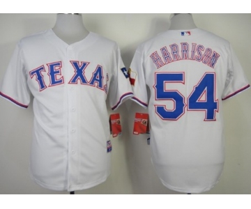 Texas Rangers #54 Matt Harrison 2014 White Jersey