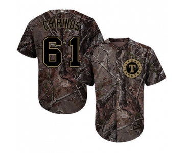 Texas Rangers #61 Robinson Chirinos Camo Realtree Collection Cool Base Stitched Baseball Jersey