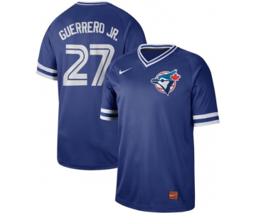 Blue Jays #27 Vladimir Guerrero Jr. Royal Authentic Cooperstown Collection Stitched Baseball Jersey