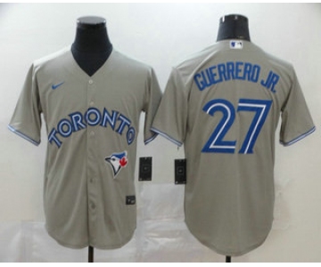 Men's Toronto Blue Jays #27 Vladimir Guerrero Jr. Gray Stitched MLB Cool Base Nike Jersey