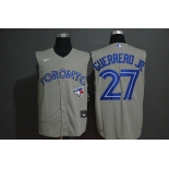 Men's Toronto Blue Jays #27 Vladimir Guerrero Jr. Grey 2020 Cool and Refreshing Sleeveless Fan Stitched MLB Nike Jersey