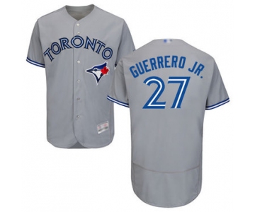 Men's Toronto Blue Jays #27 Vladimir Guerrero Jr. Grey Flexbase Authentic Collection Stitched Baseball Jersey