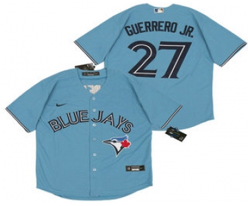 Men's Toronto Blue Jays #27 Vladimir Guerrero Jr. Light Blue Stitched MLB Cool Base Nike Jersey