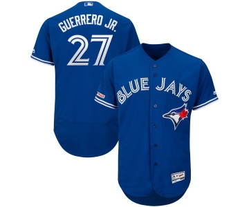 Men's Toronto Blue Jays 27 Vladimir Guerrero Jr. Royal 150th Patch Flexbase Jersey