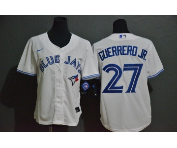 Women's Toronto Blue Jays #27 Vladimir Guerrero Jr. White Stitched MLB Cool Base Nike Jersey