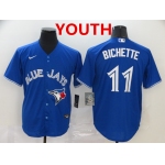 Youth Toronto Blue Jays #11 Bo Bichette Blue Stitched MLB Cool Base Nike Jersey