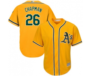 Athletics #26 Matt Chapman Gold Cool Base Stitched Youth Baseball Jersey