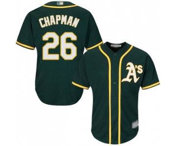 Athletics #26 Matt Chapman Green Cool Base Stitched Youth Baseball Jersey