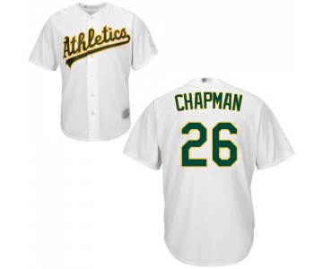 Athletics #26 Matt Chapman White Cool Base Stitched Youth Baseball Jersey
