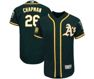 Men's Oakland Athletics #26 Matt Chapman Green Flexbase Authentic Collection Stitched MLB Jersey