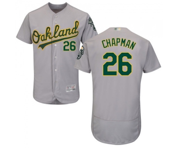 Men's Oakland Athletics #26 Matt Chapman Grey Flexbase Authentic Collection Stitched Baseball Jersey