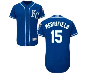 Kansas City Royals 15 Whit Merrifield Royal Blue Flexbase Authentic Collection Stitched Baseball Jersey