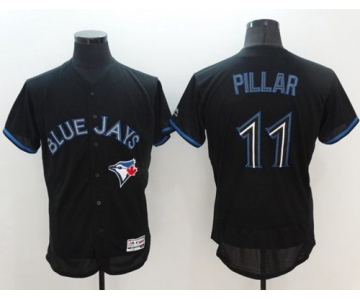 Blue Jays #11 Kevin Pillar Black Fashion Flexbase Authentic Collection Stitched MLB Jersey