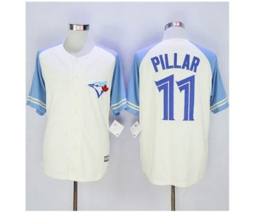 Blue Jays #11 Kevin Pillar CreamBlue Exclusive New Cool Base Stitched MLB Jersey