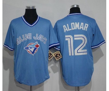 Blue Jays #12 Roberto Alomar Light Blue Cooperstown Throwback Stitched MLB Jersey