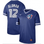 Blue Jays #12 Roberto Alomar Royal Authentic Cooperstown Collection Stitched Baseball Jersey
