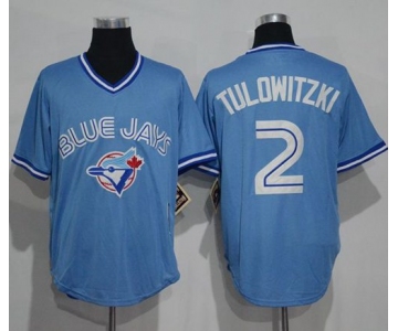 Blue Jays #2 Troy Tulowitzki Light Blue Cooperstown Throwback Stitched MLB Jersey