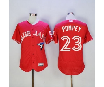 Blue Jays #23 Dalton Pompey Red Flexbase Authentic Collection Canada Day Stitched MLB Jersey