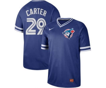Blue Jays #29 Joe Carter Royal Authentic Cooperstown Collection Stitched Baseball Jersey