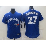 Men Toronto Blue Jays 27 Guerrero jr Blue Elite Nike 2021 MLB Jerseys