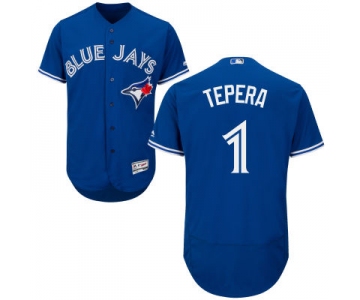 Men's Toronto Blue Jays #1 Andy Burns Royal Blue 2016 Flexbase Majestic Baseball Jersey