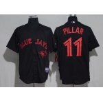 Men's Toronto Blue Jays #11 Kevin Pillar Lights Out Black Fashion Stitched MLB Majestic Cool Base Jersey