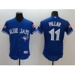 Men's Toronto Blue Jays #11 Kevin Pillar Royal Blue Fashion Stars & Stripes 2016 Flexbase Majestic Jersey