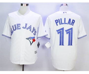 Men's Toronto Blue Jays #11 Kevin Pillar White New Cool Base Jersey