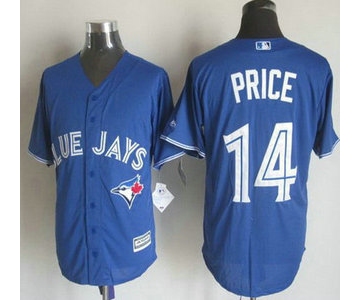 Men's Toronto Blue Jays #14 David Price Alternate Blue 2015 MLB Cool Base Jersey