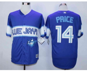Men's Toronto Blue Jays #14 David Price Blue New Cool Base Jersey