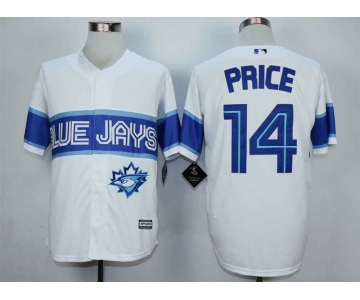 Men's Toronto Blue Jays #14 David Price White New Cool Base Jersey