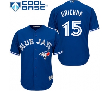 Men's Toronto Blue Jays #15 Randal Grichuk Blue New Cool Base Stitched Baseball Jersey