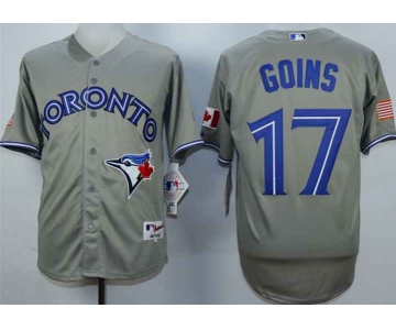 Men's Toronto Blue Jays #17 Ryan Goins Grey Cool Base Jersey