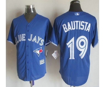 Men's Toronto Blue Jays #19 Jose Bautista Alternate Blue 2015 MLB Cool Base Jersey