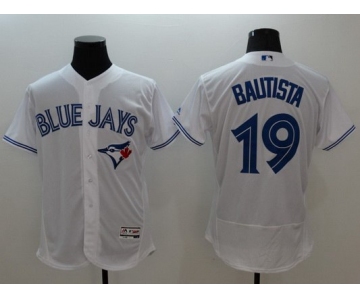 Men's Toronto Blue Jays #19 Jose Bautista White Flexbase 2016 MLB Player Jersey