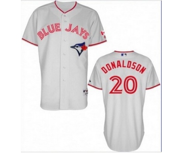 Men's Toronto Blue Jays #20 Josh Donaldson 2015 Canada Day White Jersey