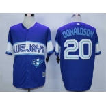 Men's Toronto Blue Jays #20 Josh Donaldson Blue New Cool Base Jersey