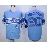 Men's Toronto Blue Jays #20 Josh Donaldson Light Blue New Cool Base Jersey