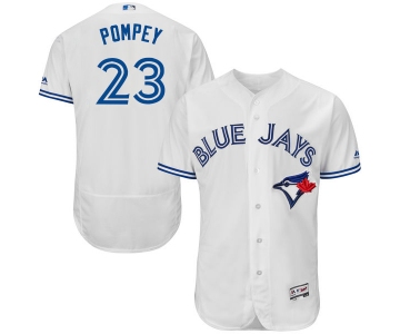 Men's Toronto Blue Jays #23 Dalton Pompey White Home 2016 Flexbase Majestic Baseball Jersey